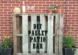 Add storage and interest to your summer gathering place with this easy DIY Pallet Patio Bar.